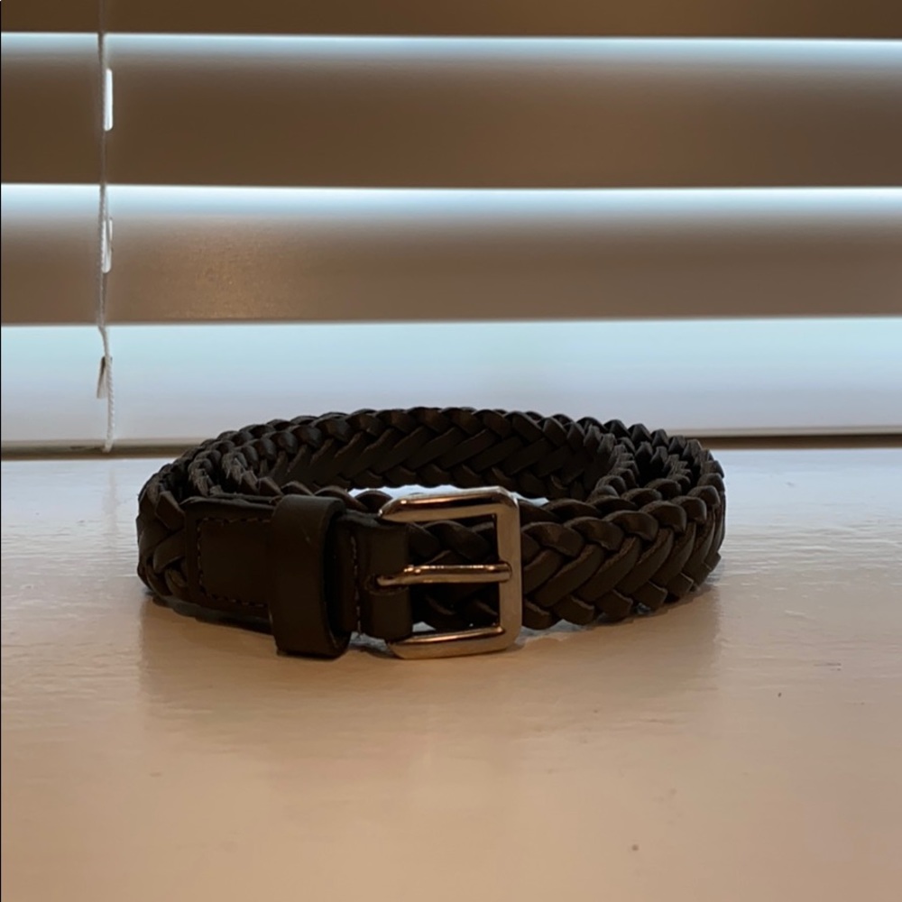 Grey braided belt
